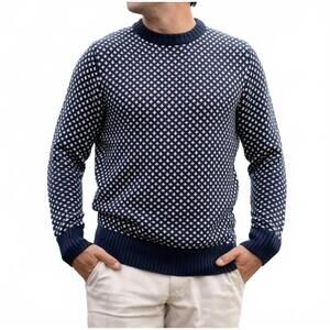 NEW LONG WHARF SUPPLY CO. edgartown seawell crewneck sweater in navy